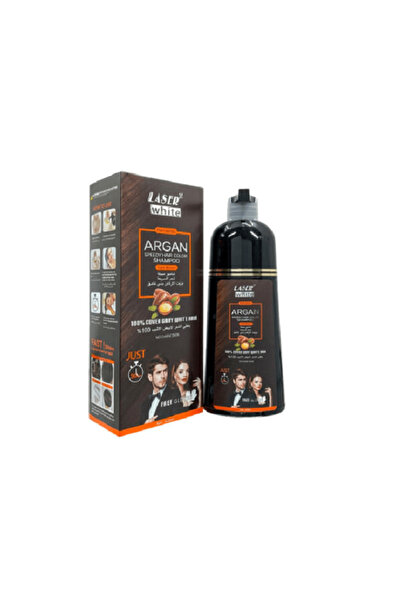 LASER WHITE Hair Dye Shampoo Dark Brown 420ml