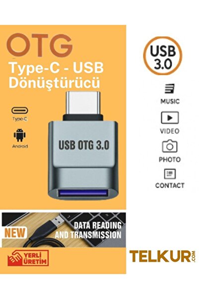 TelkurTeknoloji FERRO Üniversal Usb & Type-c Dönüştürücü Adaptör Otg Ultra Hı...