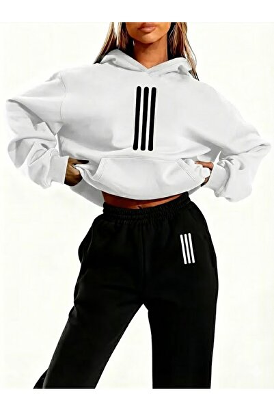 PENTHİLUS Unisex 3 Thread K Hooded Tracksuit Set - He Oversized Tracksuit Sets