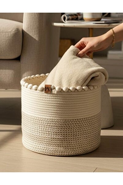 home inn Multi-Purpose, 26Cm-22Cm Large Size, Basket, Wicker, Woven Basket, Organizer
