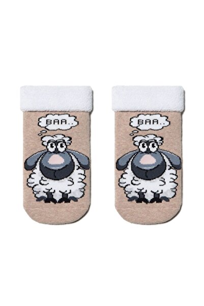Conte Elegant Fleece socks with sheep pattern, Conte Kids Sof-Tiki 430 - Beig...
