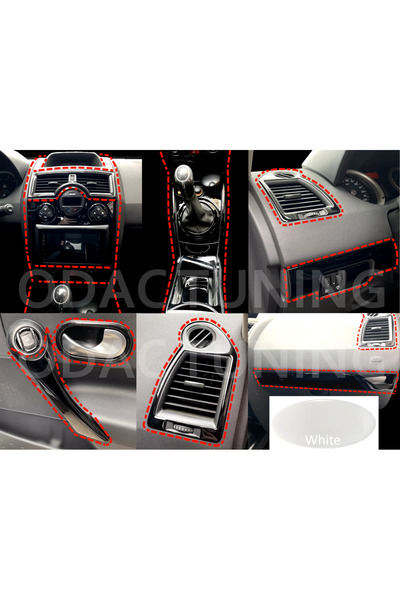 ODAC TUNING Renault megane 2 dashboard trim console covering trim mahogany finish (white) mega set