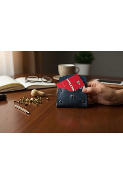 DEDE Hakiki Deri Kartlık & Mini Cüzdan – Para Bölmeli, El Yapımı, Unisex