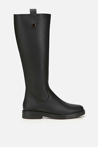 Yaya by Hotiç Kadın Siyah Binici Düz Çizme