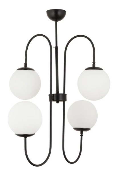 HubRom Πολυέλαιος, SOSA 3558-04-BLL 60x56 cm 4xE27-60W Μαύρο