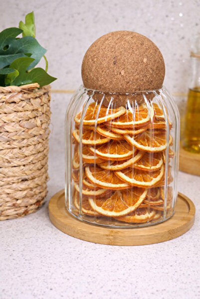 Durina Living Mantar Top Kapaklı Cam Kavanoz – Dekoratif Saklama Kavanozu, Baharat & Kuruyemiş Kavanozu