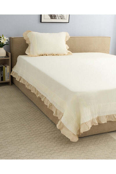 REDTAG Ivory 2-Piece Pleated Duvet Cover (Single Size)