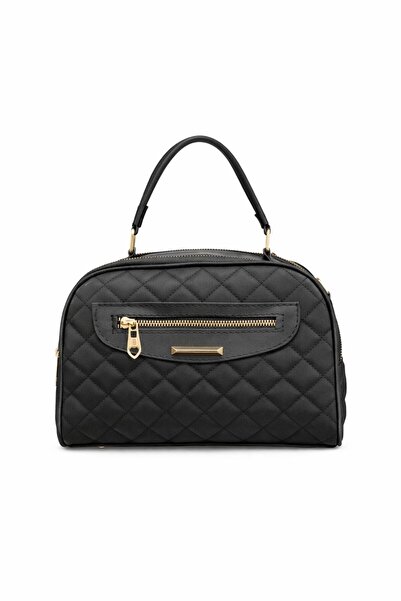 ZERVA QUEEN Quilted Black Women's Hand and Shoulder Bag – Stylish Design with...