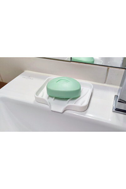 YAZAL3D Katı sabun ve süngerlik, su tutmaz modern tasarım. Sert plastik