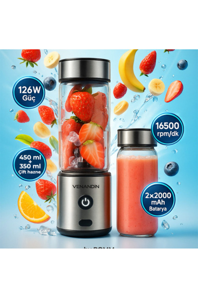 peltech VENANDİN FRULY BLENDER VE CAM BARDAK KAPAKLI