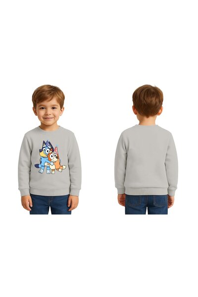 SEDİRLİ Unisex Bluey cu imprimeu pentru copii Swae tricou 3 fire cu borduri