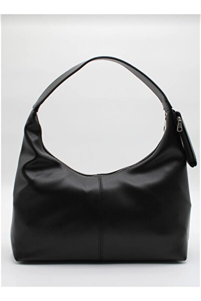 EZZY BLİSS EzzyBliss Geantă de umăr pentru femei, din piele neagră, din mater...