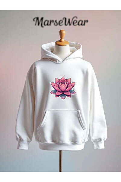 Vordevia مطبوع سترة قطنية مكونة من 3 خيوط O قصة فضفاضة K بغطاء رأس