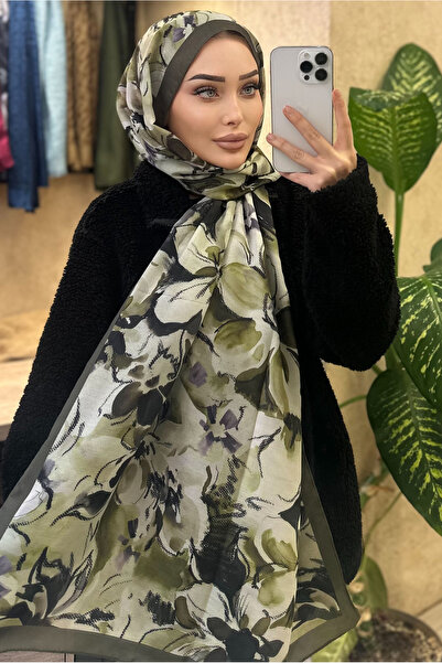 CUOCA LOUNGE Eskiz Çiçek Desenli Soft Pamuk Şal