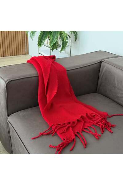 Telablanka Scarf Soft Textured Shoulder Shawl_Red