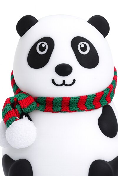 Busstier Atkılı Panda Figürlü Silikon RGB Gece Lambası USB Şarjlı Dokunmatik Renkli Işık
