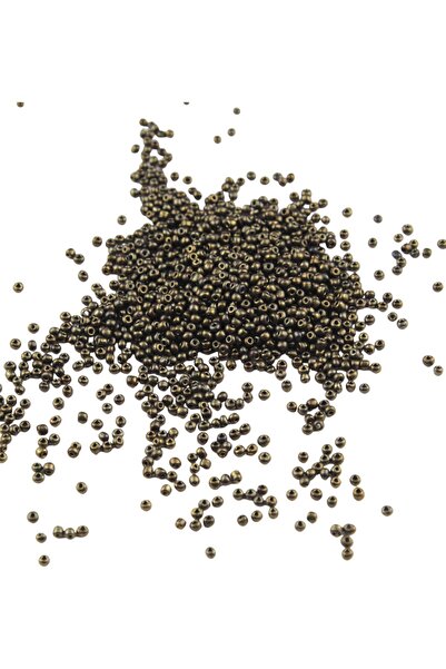 Serhat Aksesuar ve El İşçilik 08 خرز رملي مطلي باللون الذهبي الداكن 3 مم (100...