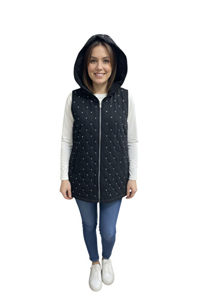 Elif Artar سترة نسائية مبطنة بالحجارة مع جيوب بسحاب، موديل قصير أنيق للاستخدا...