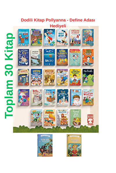 Timaş Çocuk 2. 3. 4. Sınıflar İçin 30 Kitap - Define Adası Pollyanna Hediyeli
