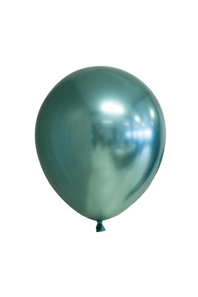 Teo Set of 12 Balloons, , Latex Chrome, 13 cm, Turquoise