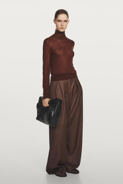 Massimo Dutti %100 yün triko yarım balıkçı yaka kazak - STUDIO