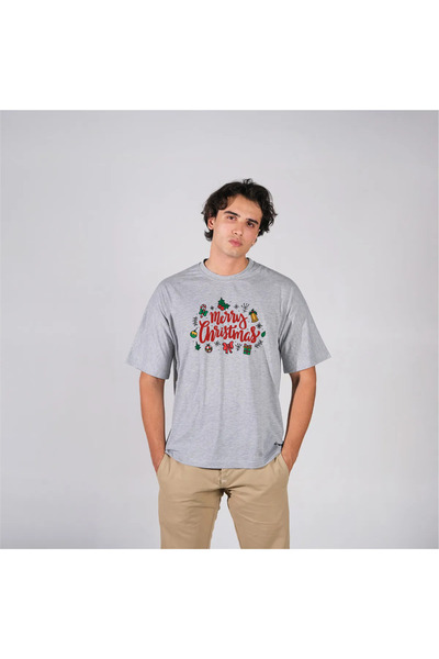 SİYAH BASKILI UNİSEX OVERSIZE T-SHIRT