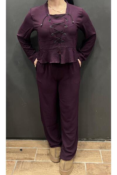 Asil Collection Long-Sleeved Muslin Fabric Suit