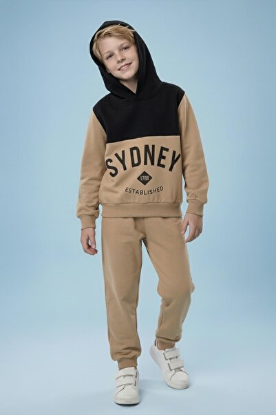 Perendi Σετ χειμερινής φόρμας με κουκούλα με λεπτομέρεια εκτύπωσης για αγόρια