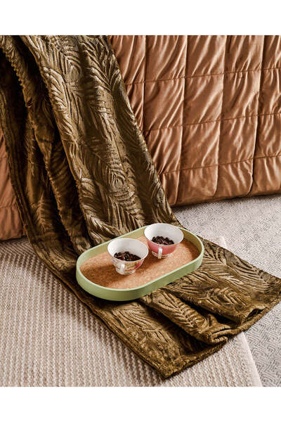 REDTAG Brown Embossed Flannel Blanket