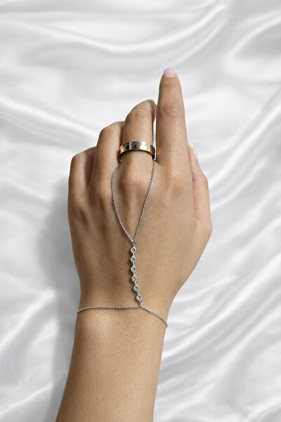 B&B Jewerly FULL ZİRKON TASARIM ŞAHMERAN GÜMÜŞ RENK