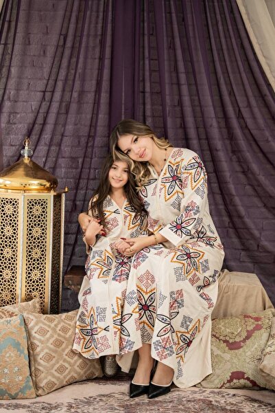 AFandina جلابية الام والبنت راقية بنقشة مميزة لإطلالة متفردة SM -26