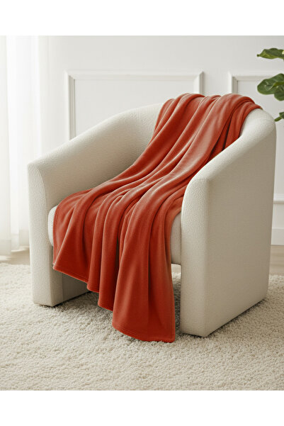 REDTAG بطانية فلانيل برتقالية (مقاس فردي)