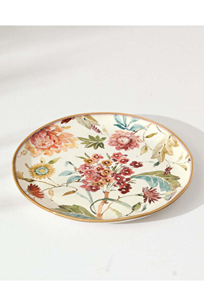 REDTAG Multicolour Floral Printed Dessert Plate