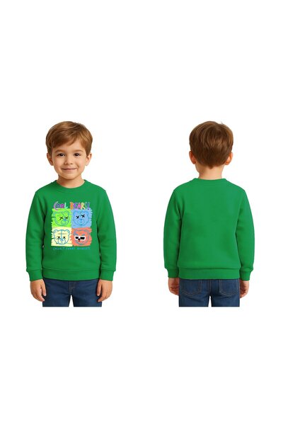 SEDİRLİ Унисекс детска блуза с мечешки принт и 3-нишко набрани ръбове