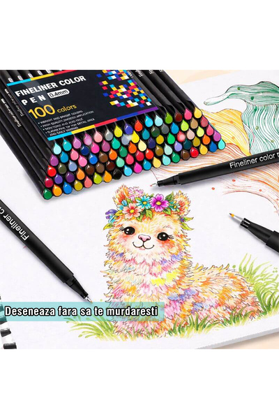 SOFIEV Set 100 Finelinere Sofiev, 0.4 mm, culori vibrante, organizare ușoară,...