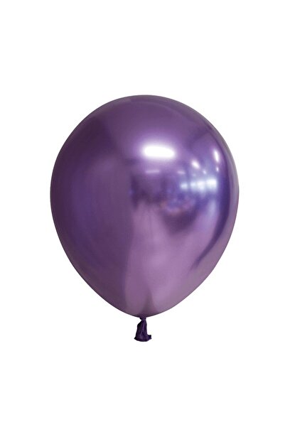 Teo Set of 12 Balloons, , Latex Chrome, 25 cm, Purple