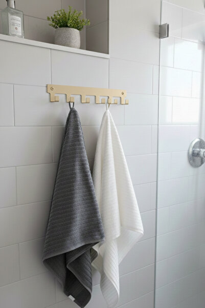 Grandmix 6 Kancalı Metal Duvar Askısı Mutfak & Banyo Havlu Askılığı 42 cm