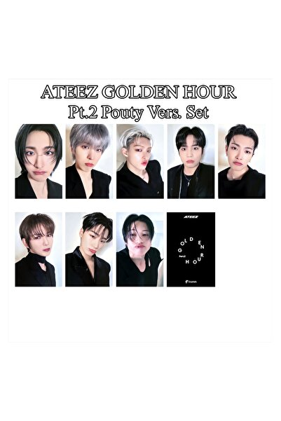 Sntay ATEEZ Golden Hour Pt.2 Pouty Vers. Fotokart seti