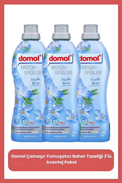 DOMOL Çamaşır Yumuşatıcısı Bahar Tazeliği 3'lü Avantaj Paket 3x40 Yıkama