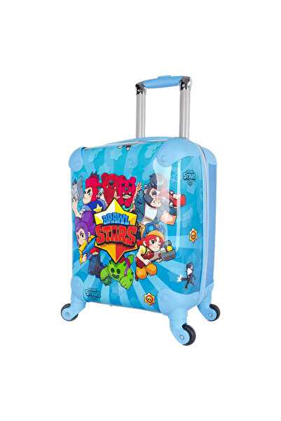 Catwins Erkek Çocuk Kids Mavi Brawl Stars Küçük Boy Çocuk Valizi