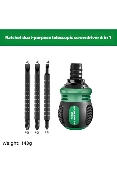 Choice1 6-in-1 High quality ratchet screwdriver set with multifunctional adju...