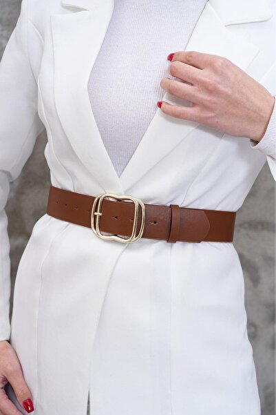 Desre Moda Gold Buckle Women's Belt Dress Belt Coat Belt Shirt Belt Body Belt