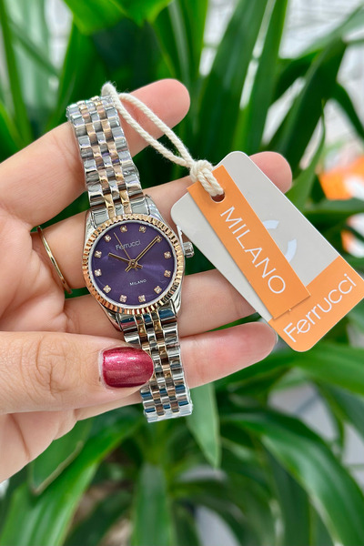 Ferrucci Çelik Kordon Su Geçirmez Garantili Kadın Kol Saati