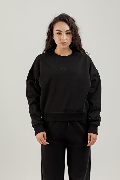 Airlife سترة نسائية بياقة دائرية من Border FZ.7 باللون الأسود