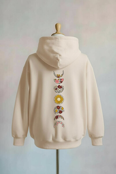 Vordevia مطبوع سترة قطنية مكونة من 3 خيوط O قصة فضفاضة K بغطاء رأس