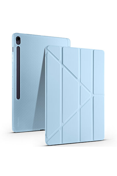 zore Galaxy Tab S10 FE Plus Kılıf Tri Folding Kalem Bölmeli Standlı Kılıf (13...