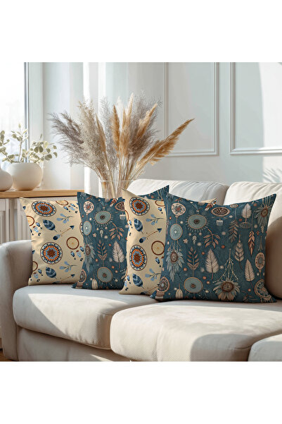 Karkan Tekstil Set de huse de pernă cu imprimeu decorativ modern, cu model de...