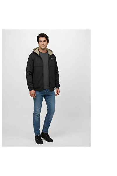 YusayTr ERKEK İÇİ KÜRKLÜ FERMUARLI SWEATSHİRT