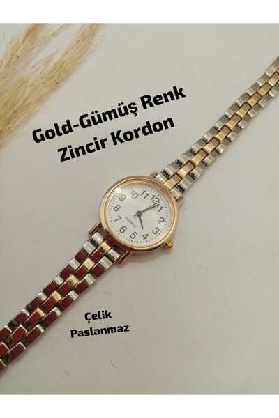 Brality Retro Vintage Style Gold-Silver Color Cord Women Wristwatch Gold Case...