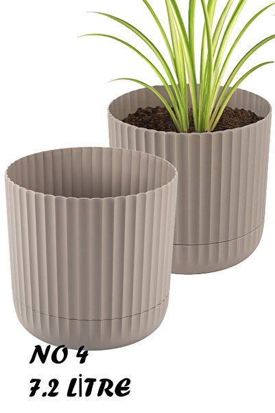 Zeraf Pot No:4 – 2 Pieces 7.2 Liter Table and Table Top Pot (Suitable for Home & Office)
